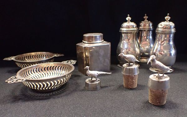 A SMALL SILVER CADDY, CHESTER 1898