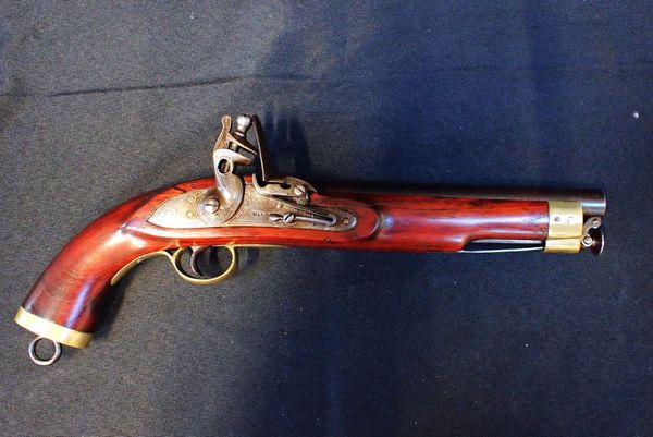 J .MANTON & CO: A FLINTLOCK STYLE SERVICE PISTOL