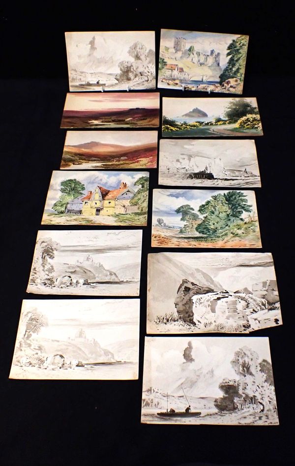 A COLLECTION OF WATERCOLOUR LANDSCAPE SKETCHES