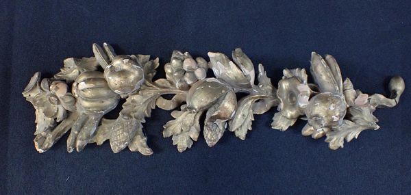 A FRAGMENT OF OLD GILTWOOD CARVING