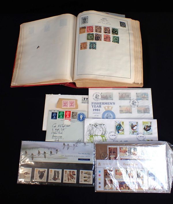 A COLLECTION OF POSTAGE STAMPS, A FEW IMPERIAL CHINESE