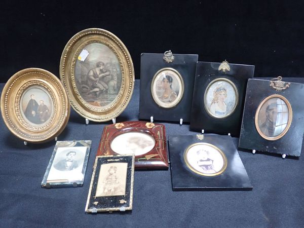 A GROUP OF 19TH CENTURY AND LATER MINIATURE PORTRAITS