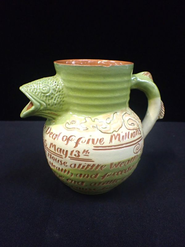 C.H. BRANNAM: A  BARUM JUG; 'THE GREAT DUNLOP TYRE DEAL OF FIVE MILLIONS'