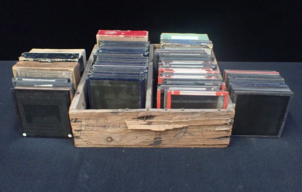 A  MIXED BOX OF LANTERN SLIDES