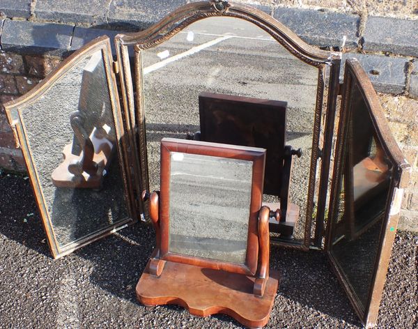 A TRIPLE DRESSING TABLE MIRROR