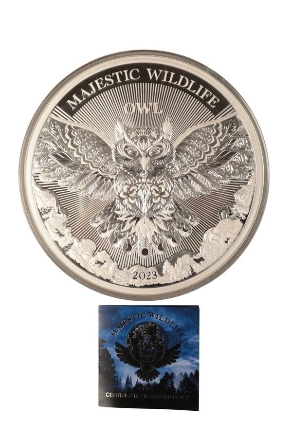 SAMOA 2023 MAJESTIC WILDLIFE OWL $25 1KG SILVER PROOF COIN