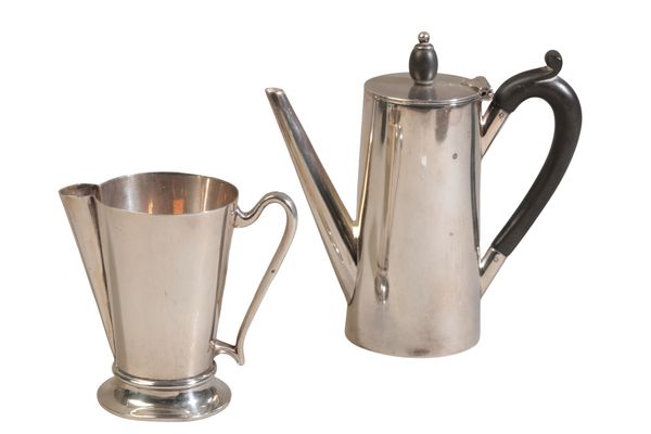 A GEORGE V SILVER BACHELOR COFFEE POT