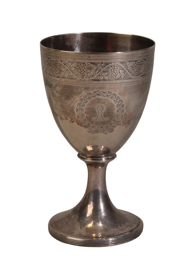 A GEORGE III SILVER GOBLET