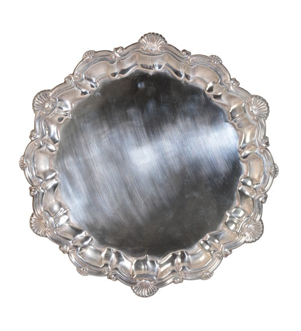 AN ELIZABETH II SILVER CIRCULAR SALVER