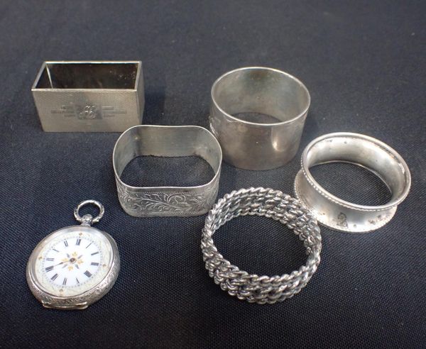 GEORGE V SILVER NAPKIN RINGS