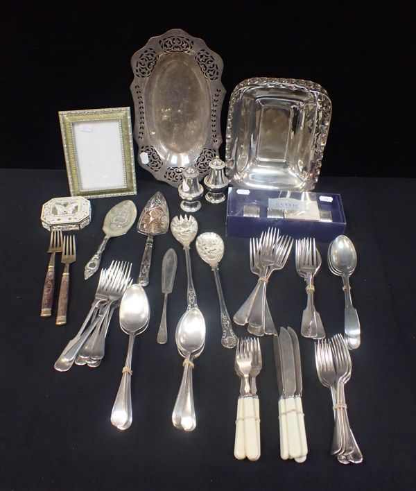 A QUANTITY OF SILVER-PLATED WARE