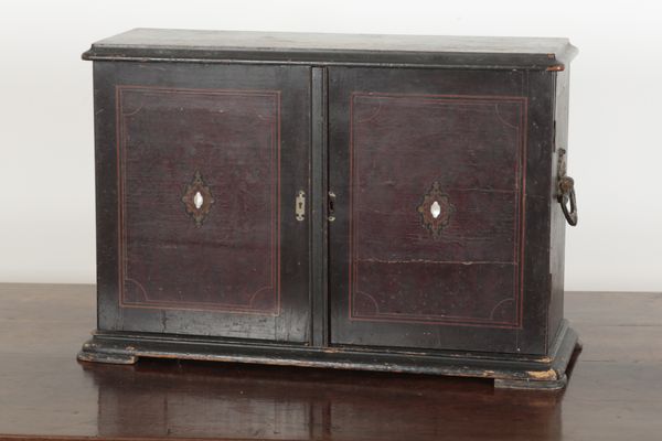 A 19TH CENTURY EBONISED AND BOULLE WORK MUSIC CABINET MARKED CHANCELLOR & SON DUBLIN