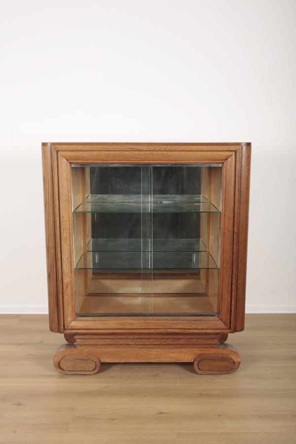 AN ART DECO OAK SIDE CABINET