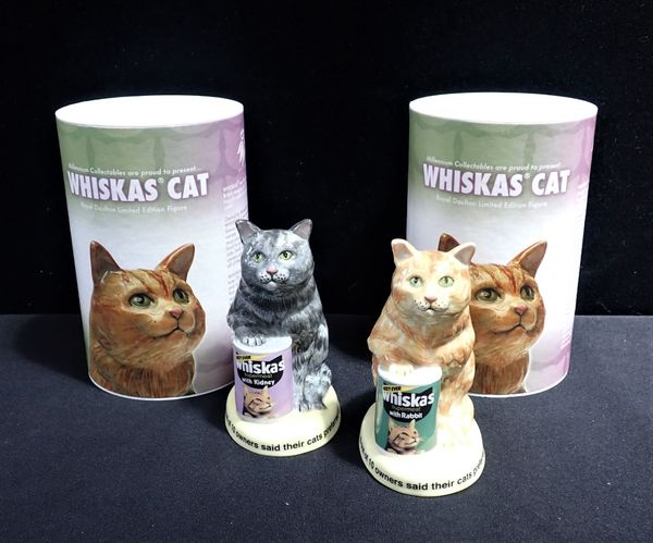 TWO ROYAL DOULTON WHISKAS CATS