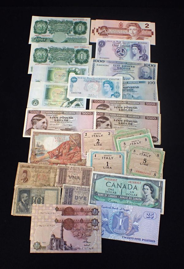 A QUANTITY OF MIXED BANK NOTES