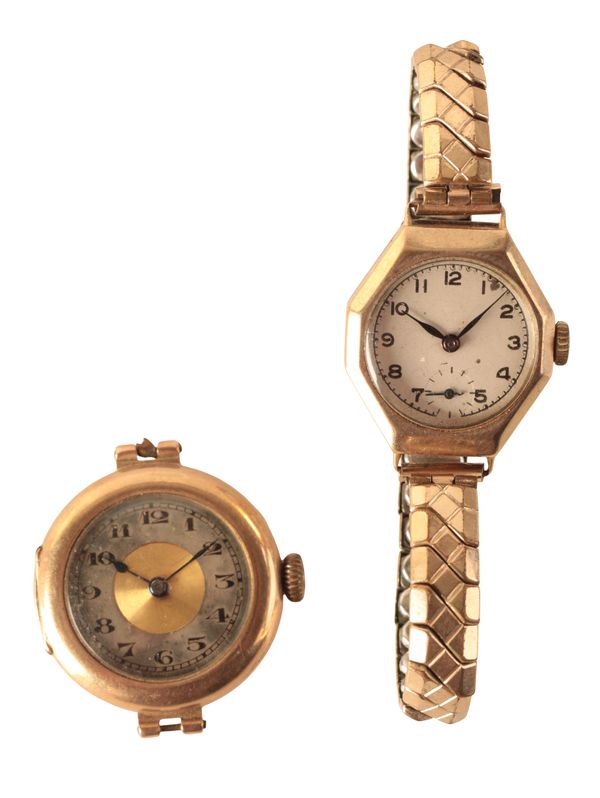 A LADY'S 9CT GOLD WRISTWATCH