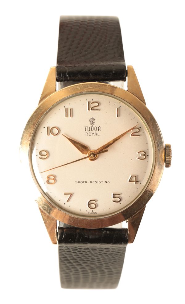 TUDOR ROYAL: A GENTLEMAN'S 9CT GOLD WRISTWATCH