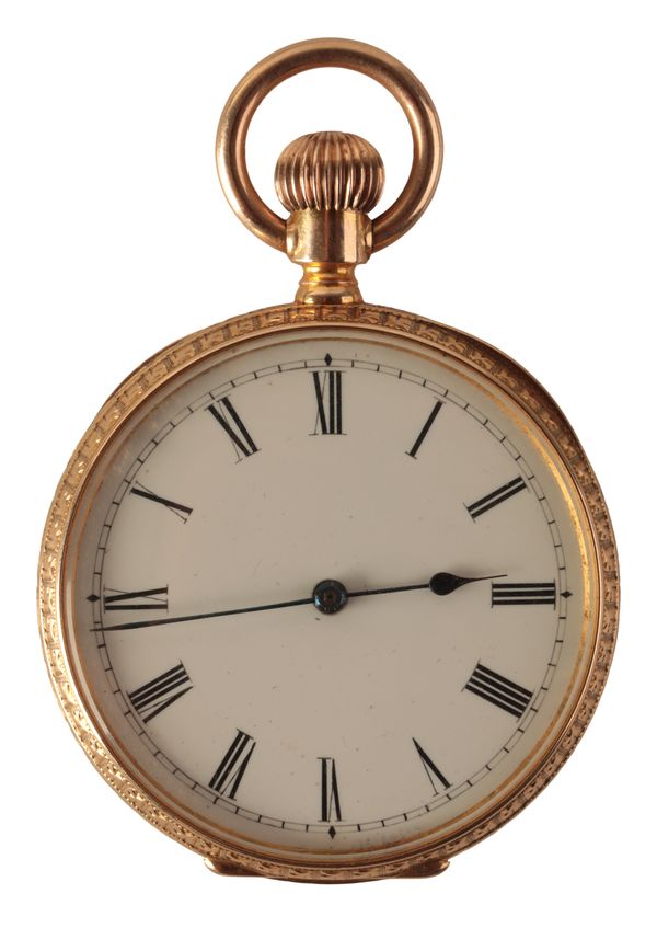 WALTHAM: A GENTLEMAN'S 10CT GOLD OPEN FACE POCKET WATCH