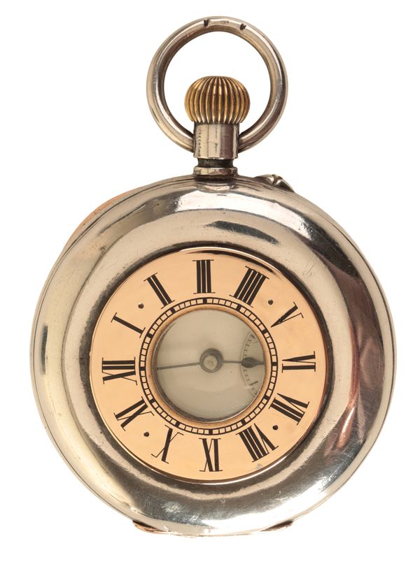 DENT & CO. OF LONDON: A GENTLEMAN'S SILVER & GOLD HALF HUNTER POCKET WATCH