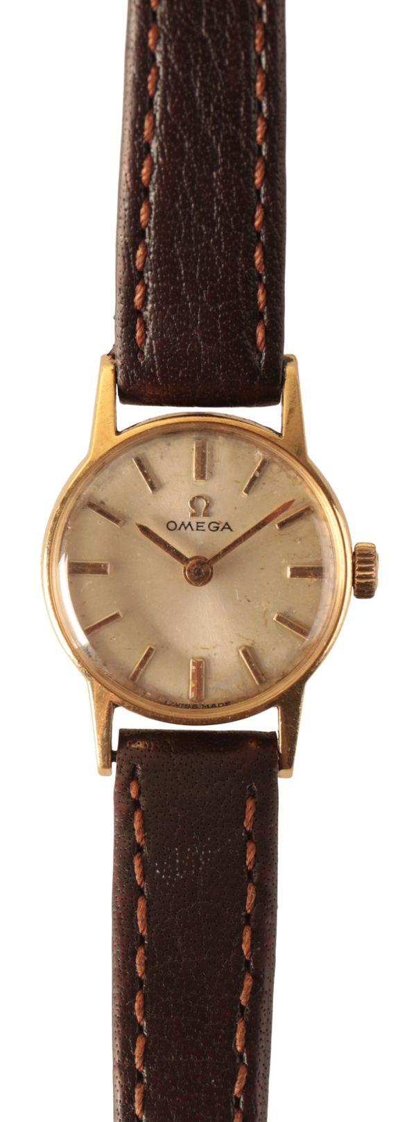 OMEGA: A LADY'S 18CT GOLD WRISTWATCH