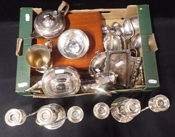 A QUANTITY OF SILVER-PLATED WARE