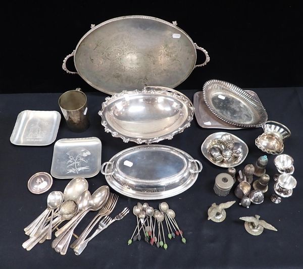 A QUANTITY OF SILVER-PLATED WARE