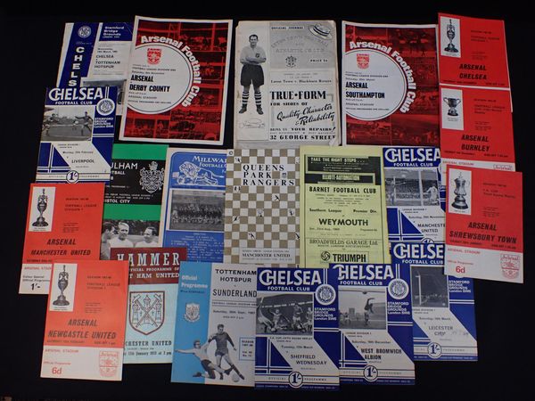 TWENTY LONDON FOOTBALL PROGRAMMES