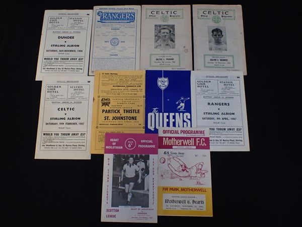 TEN SCOTTISH FOOTBALL PROGRAMMES