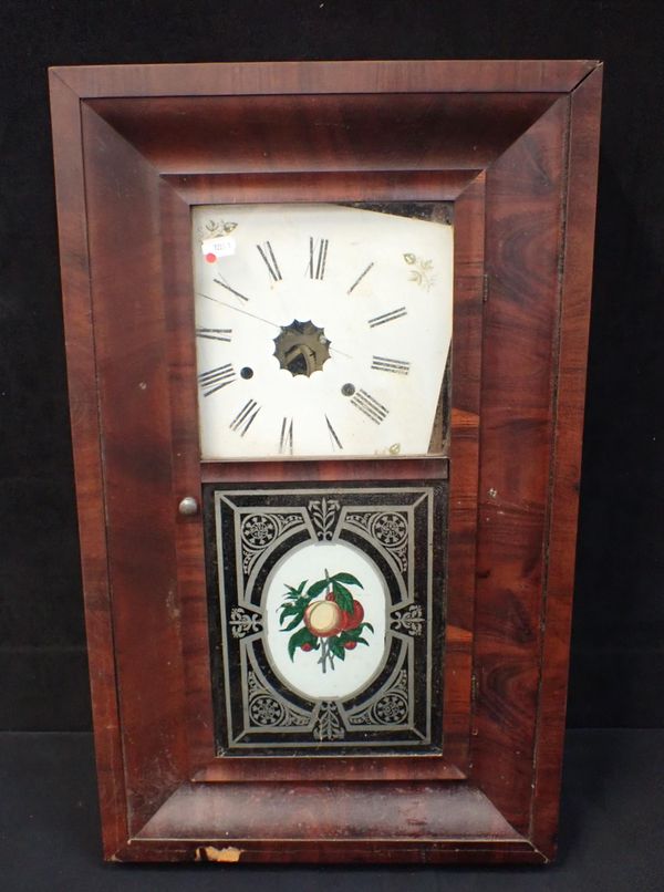 AN AMERICAN MAHOGANY 'OG' WALL CLOCK BY JEROME & CO