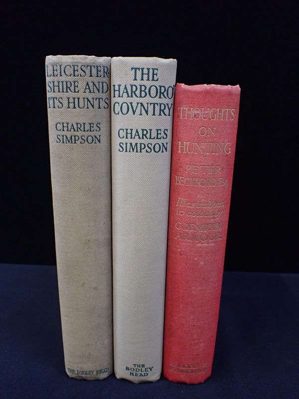 CHARLES SIMPSON: THE HARBORO' COUNTRY and CHARLES SIMPSON: LEICESTERSHIRE AND ITS HUNTS