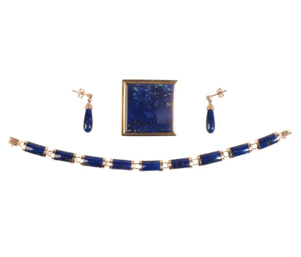 A LAPIS LAZULI JEWELLERY SUITE