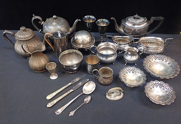 A QUANTITY OF SILVER-PLATED WARE