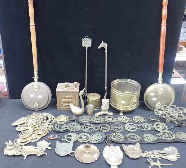 A COLLECTION OF HORSE BRASSES