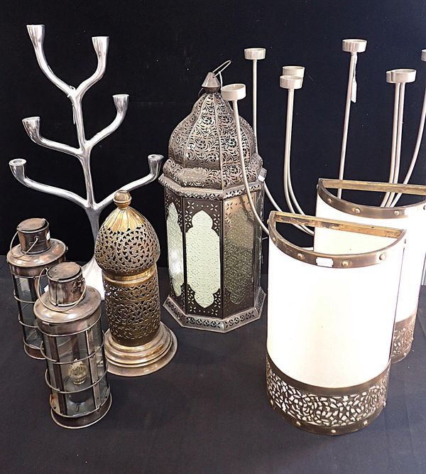 A MOROCCAN  STYLE HANGING LANTERN