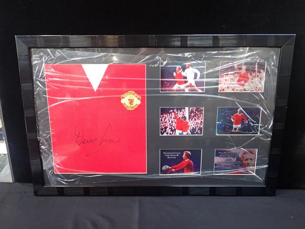 'DENIS LAW' SIGNED FRAMED SHIRT