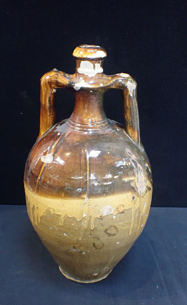 A LARGE MEDITERRANEAN CERAMIC OIL JAR