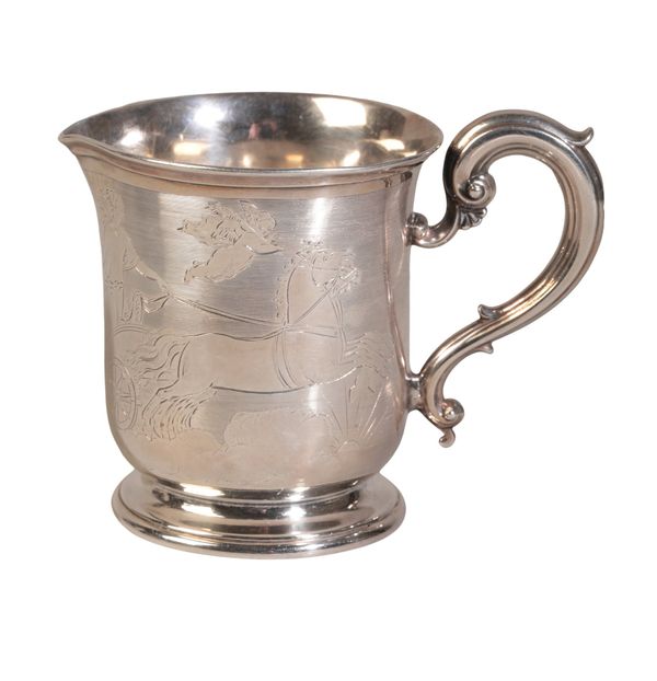 A VICTORIAN SILVER CHRISTENING JUG