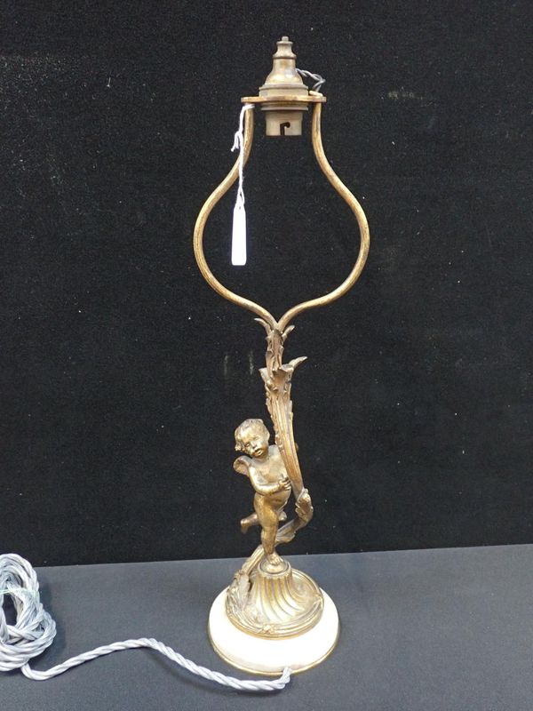 AN ORMOLU TABLE LAMP