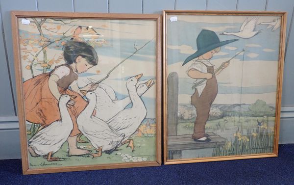TWO NURSERY PRINTS AFTER MURIEL DAWSON