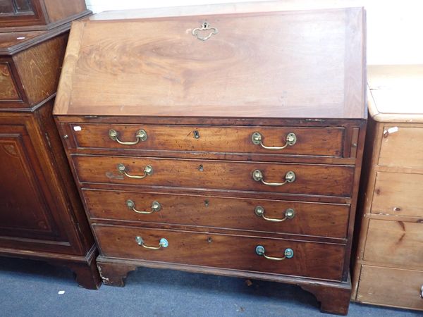 A GEORGE III MAHOGANY BUREAU