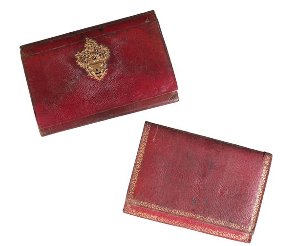 A RED MOROCCO WALLET