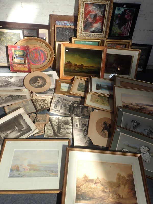 A QUANTITY OF PICTURES AND PRINTS