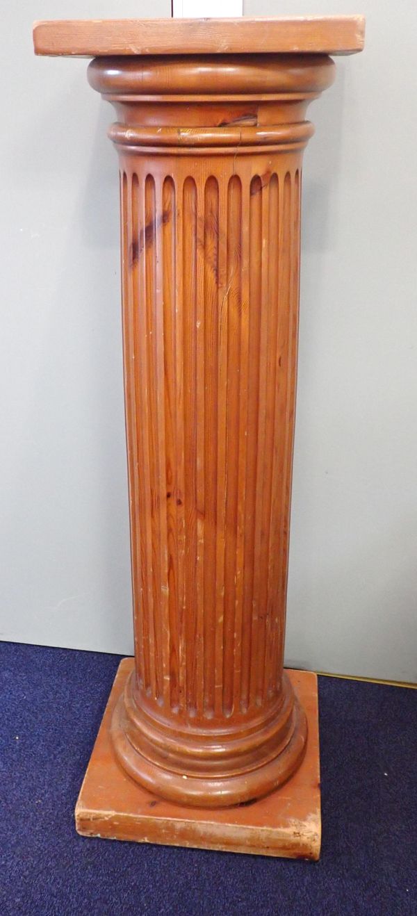 A PINE FLUTED COLUMN