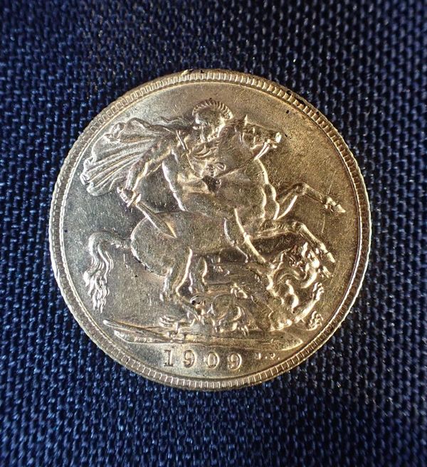 EDWARD VII 1909 GOLD SOVEREIGN