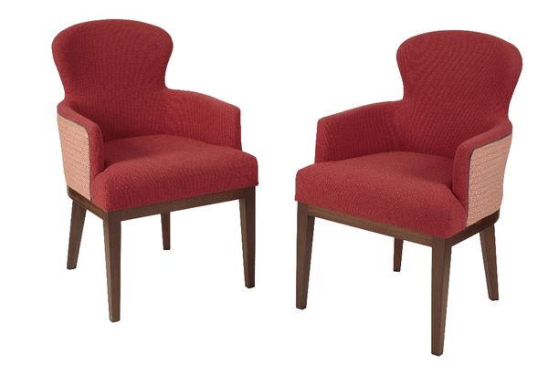 PAIR OF SAMMARCO OUTDOOR DINING CHAIRS BY COCO WOLF FOR THE DEVONSHIRE CLUB