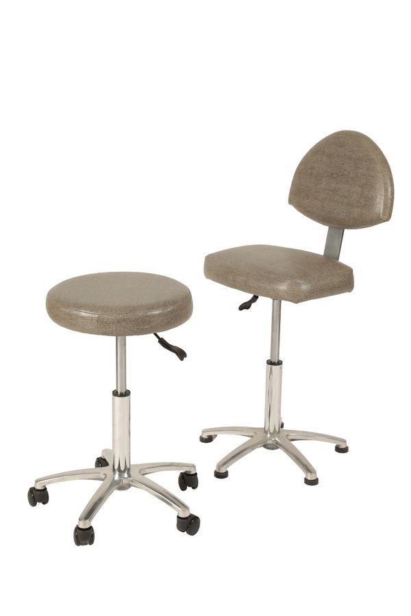 A PAIR OF NAIL TECHNICIANS SWIVEL CHAIRS