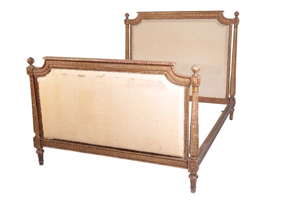 LOUIS XVI STYLE GILTWOOD AND COMPOSITION BED