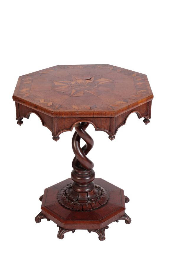 VICTORIAN OAK OCTAGONAL OCCASIONAL TABLE
