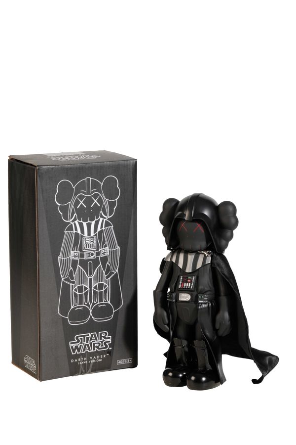 KAWS (B. 1974) DARTH VADER, AN ORIGINAL FAKE AND MEDICOM TOY