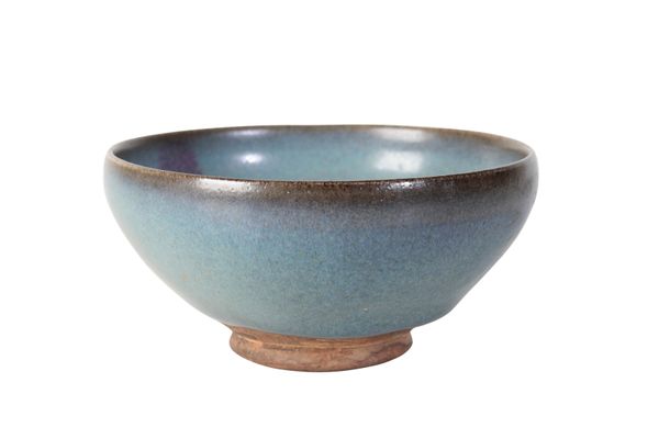 PURPLE-SPLASHED JUN-WARE POTTERY BOWL